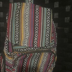 Multicolor Patterned Backpack